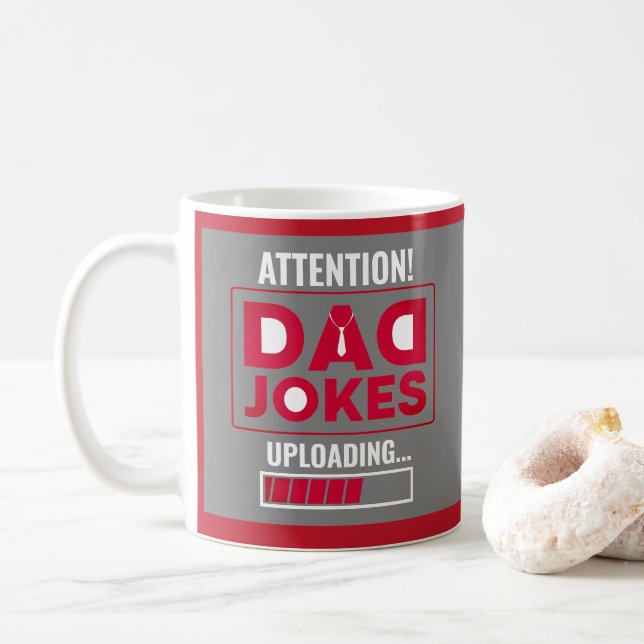 Niedliche Entwurfswarnung! Vater Jokes Loading Kaffeetasse (Mit Donut)