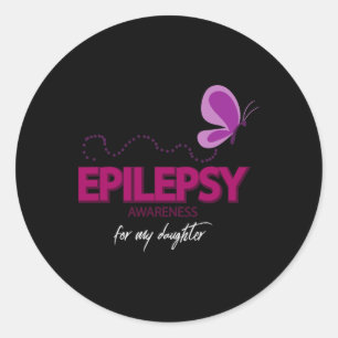 Niedliche Epilepsie-Bewusstsein für meine Tochter Runder Aufkleber