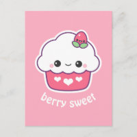 Niedliche Erdbeere Cupcake