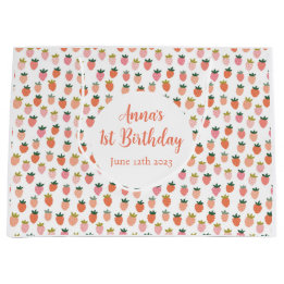 Niedliche Erdbeere Große Geschenktüte