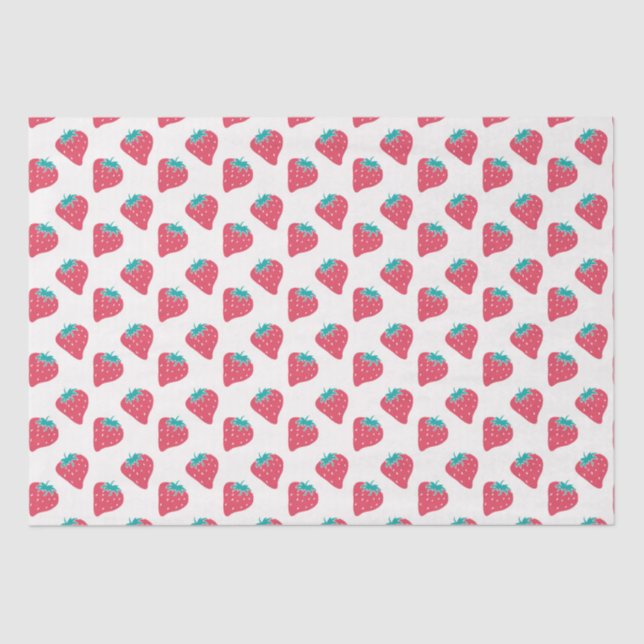 Niedliche Erdbeere Seidenpapier (Vorderseite)