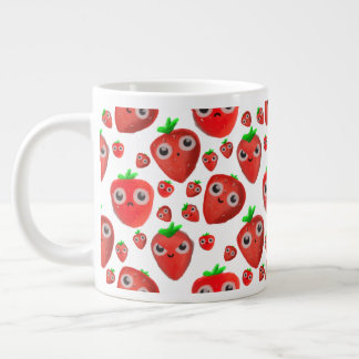 Niedliche Erdbeeren Jumbo-Tasse
