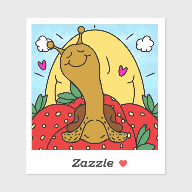 Niedliche Erdbeeren und Sommersonnenlächeln Aufkleber (Blatt)