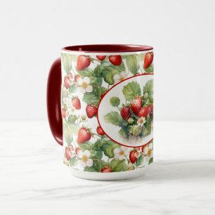Niedliche Erdbeeren Wasserfarbe Tasse