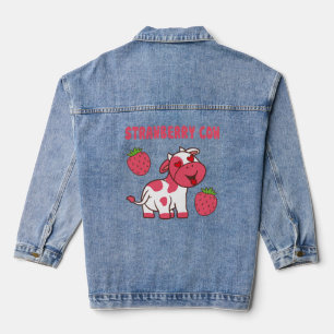 Niedliche Erdbeerkuh Jeansjacke