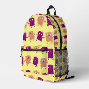 Niedliche Erdnussbutter und Gelee-Cartoon Bedruckter Rucksack