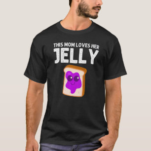 Niedliche Erdnussbutter und Gelee-Mama - Frauen in T-Shirt