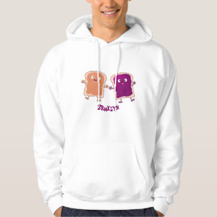 Niedliche Erdnussbutter und Gelee-Sandwich-Cartoon Hoodie