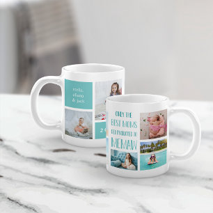 Niedliche Erinnerung Großkinder FotoCollage Kaffeetasse