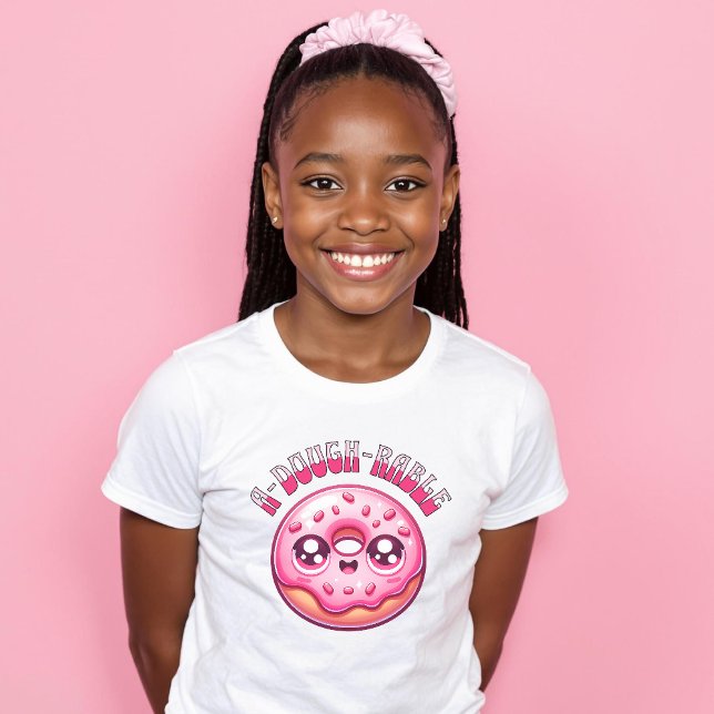Niedliche, erlesene Rosa Donut Sprinkles A-Teig-Ra T-Shirt (Cute Adorable Pink Donut Sprinkles A-Dough-Rable T-Shirt.)