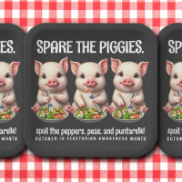 Niedliche Ersparnis für Schweine, die Salate essen