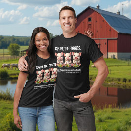 Niedliche Ersparnis für Schweine, die Salate essen T-Shirt