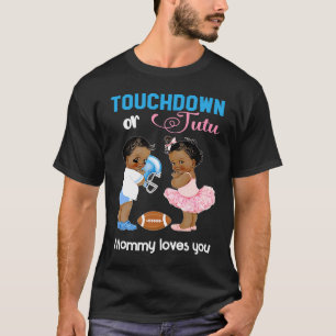 Niedliche ethnische Touchdown- oder Tutu Mommy-Lie T-Shirt