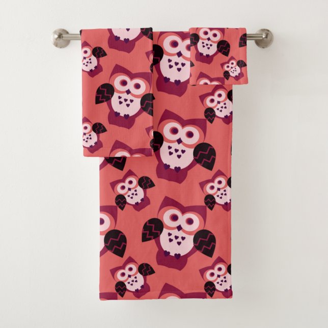 Niedliche Eule Badhandtuch Set (Insitu)