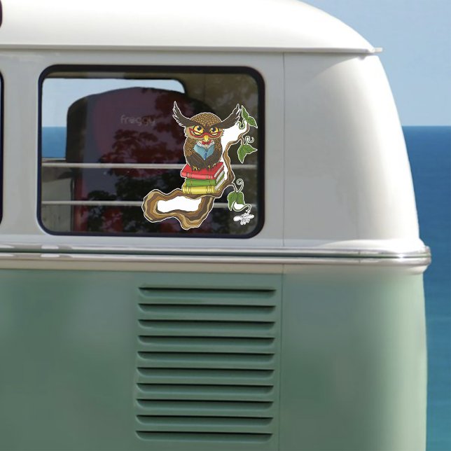 Niedliche Eule-Bücher Aufkleber (Von Creator hochgeladen)