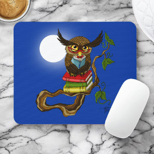 Niedliche Eule-Bücher Mousepad