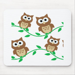 niedliche Eule Cartoon Mousepad