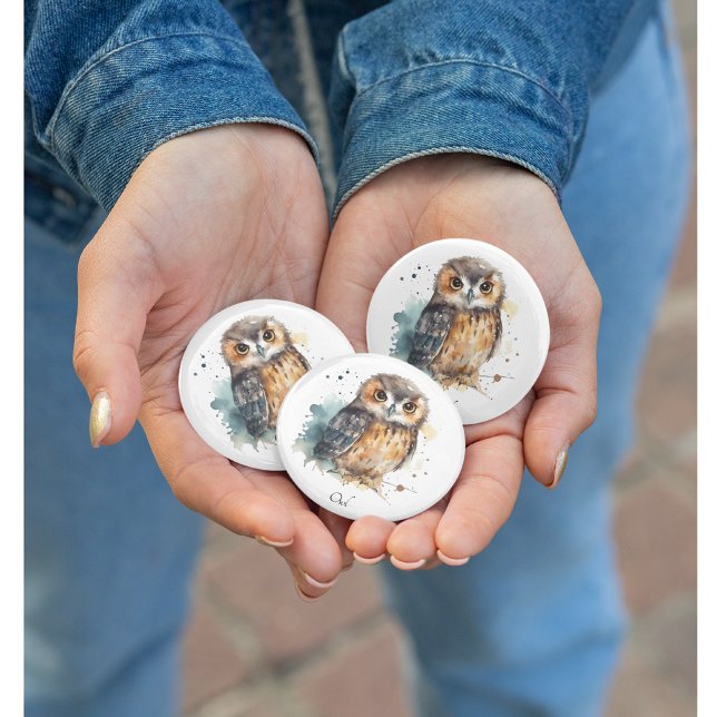 Niedliche Eule in Aquarellfarbe Flaschenöffner (Von Creator hochgeladen)