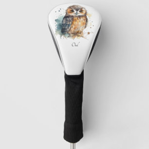 Niedliche Eule in Aquarellfarbe Golf Headcover
