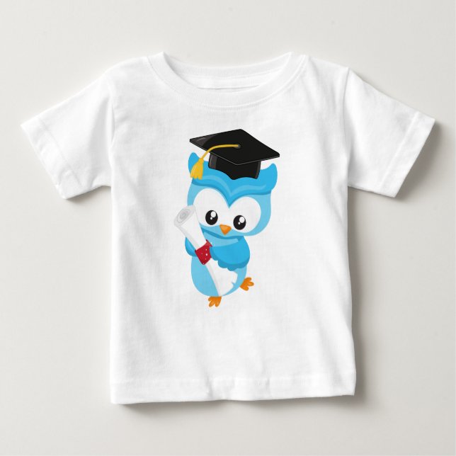 Niedliche Eule, kleine Eule, Babyschale, Abschluss Baby T-shirt (Vorderseite)