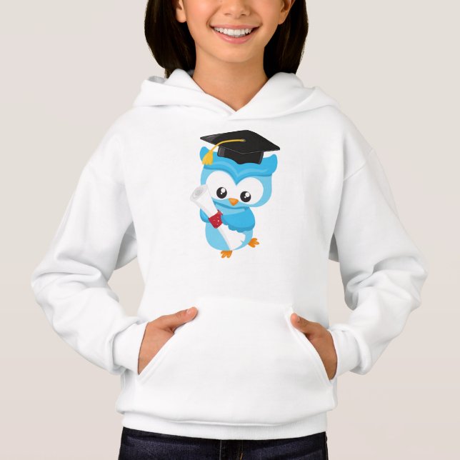 Niedliche Eule, kleine Eule, Babyschale, Abschluss Hoodie (Vorderseite)