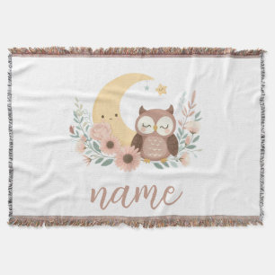 Niedliche Eule mit Mond Decke