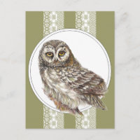 Niedliche Eule - Wasserfarbengel, Wildtiere, Natur