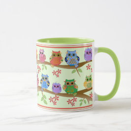 Niedliche Eulen auf Niederlassungs-Tasse Tasse