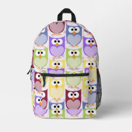 Niedliche Eulen, Eukalyptusmuster, Babyschale, far Bedruckter Rucksack