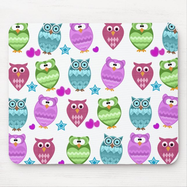 niedliche Eulen Mousepad (Vorne)