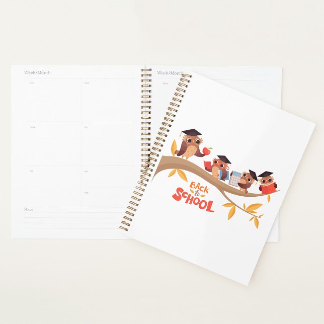 Niedliche Eulen zurück zum Abschluss der Schule Planer (Von Creator hochgeladen)