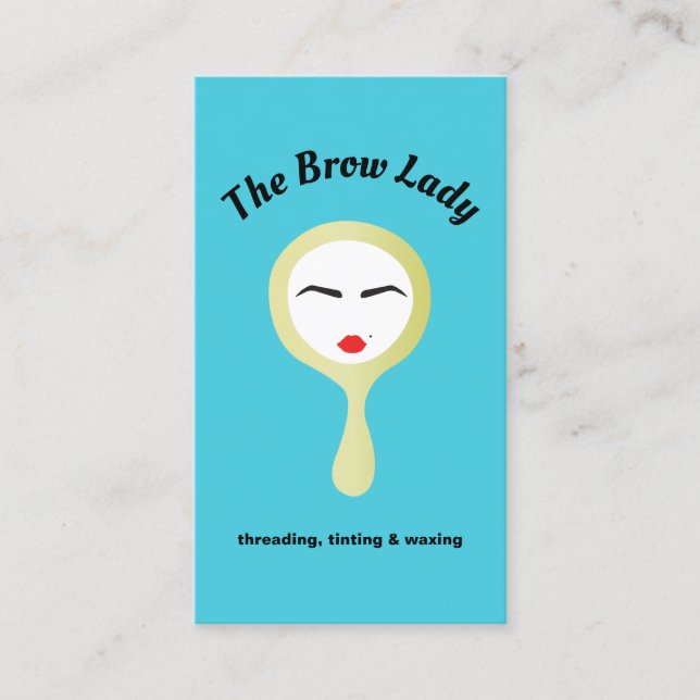 Niedliche Eyebrows Threading Brow Bar Visitenkarte (Vorderseite)
