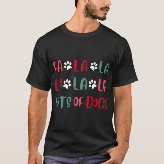 Niedliche Fa la Lots Hunde Weihnachten Hund Liebe  T-Shirt