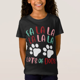 Niedliche Fa la Lots Hunde Weihnachten Hund Liebe  T-Shirt