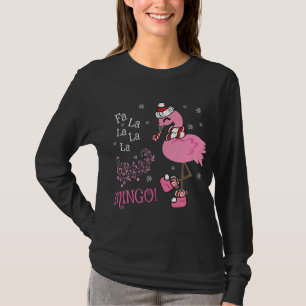 Niedliche Fa La MINGO Candy Cane Weihnachts Flamin T-Shirt