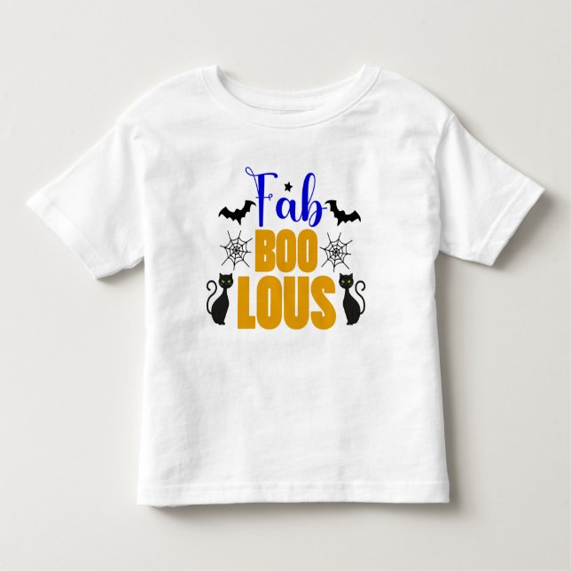 Niedliche FABULOUS-Halloween-Schwarzkatze Kleinkind T-shirt (Vorderseite)