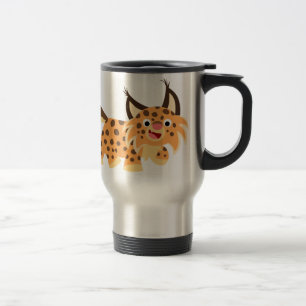 Niedliche Facetische Cartoon Bobcat Tasse