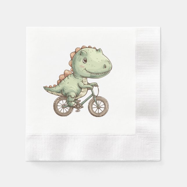 Niedliche Fahrt mit dem Fahrrad Serviette (Vorderseite)