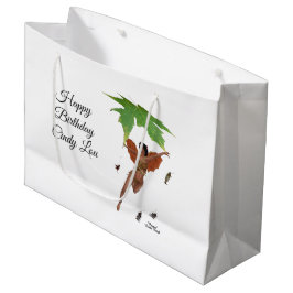 Niedliche Faibe mit braunen Flügeln, Geschenktasch Große Geschenktüte
