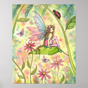 Niedliche Faii und Ladybug Fantasy Fantasy Wasserf Poster