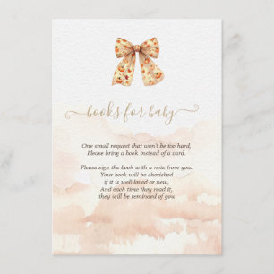 Niedliche Fall Pumpkins Bow Babydusche Begleitkarte