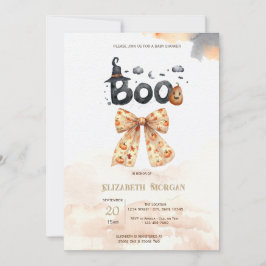 Niedliche Fall Pumpkins Bow Boo Baby Dusche Einladung
