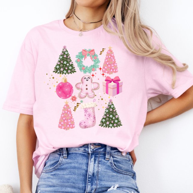 Niedliche Familie Moderne Weihnachtsfrauen Shirt (Christmas Family Modern Shirt)