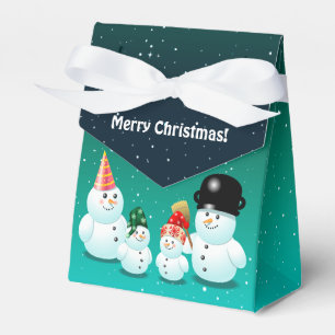 Niedliche Familie von Snowmen Geschenkschachtel