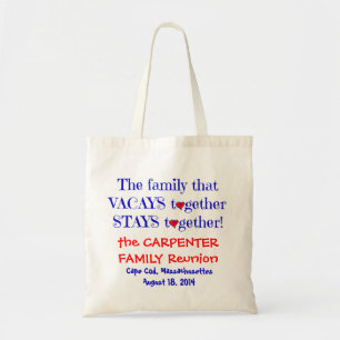 Niedliche Familien-Wiedersehen-Taschen, rotes Tragetasche