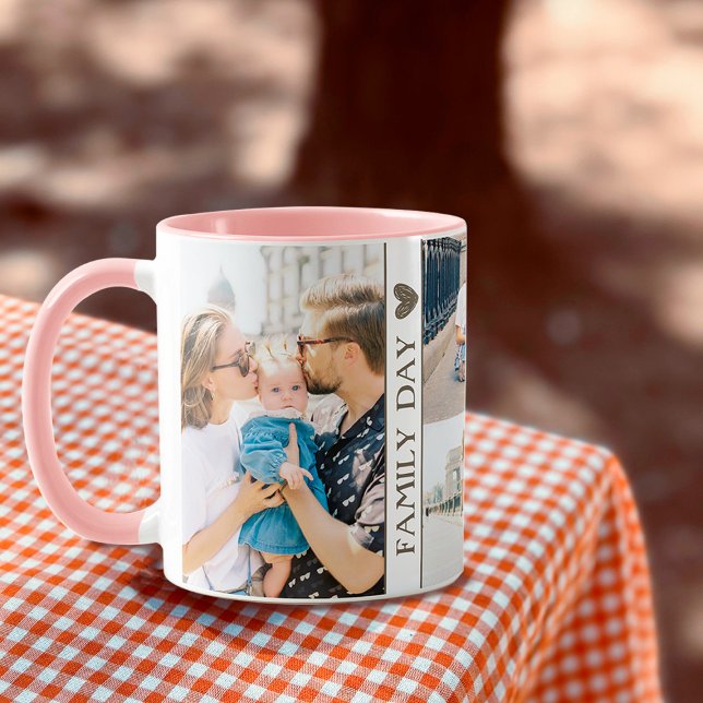 Niedliche Familienfeiertag - Collage Coffee Tasse (Von Creator hochgeladen)