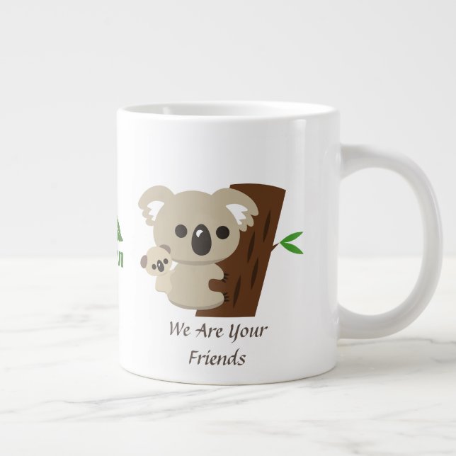 Niedliche Familienmutter Koala Bär mit Kind Jumbo-Tasse (Rechts)