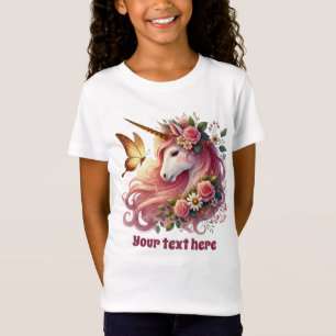 Niedliche Fantasie-Einhornmädchen individuell anpa T-Shirt