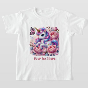 Niedliche Fantasie-Einhornmädchen individuell anpa T-Shirt