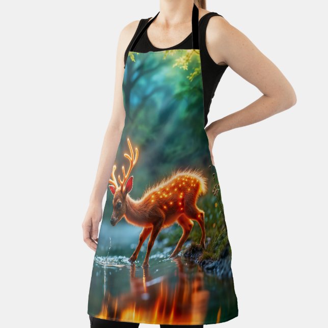 Niedliche Fantasie Hirschglühen Leuchtende Wildtie Schürze (InSitu)